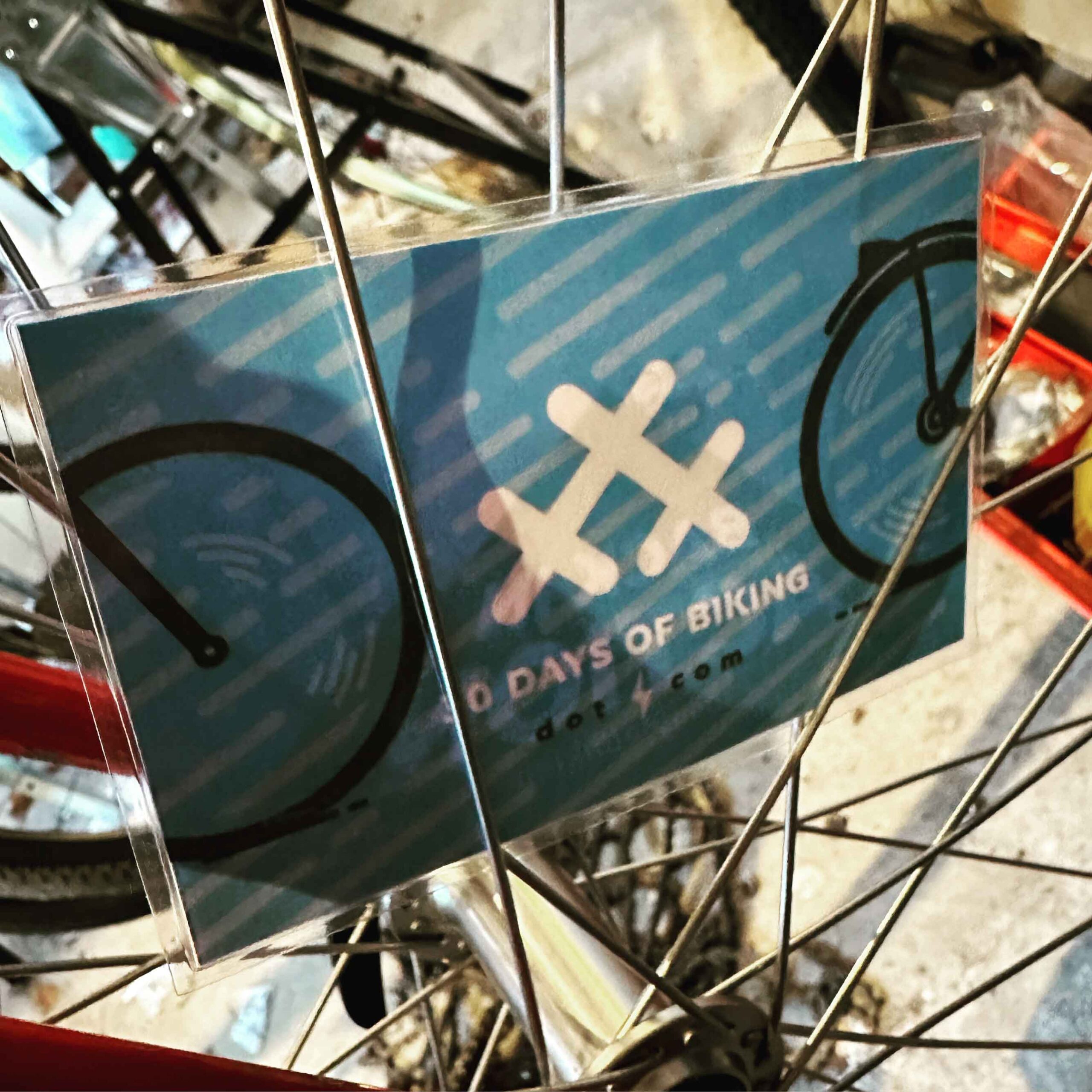 the spoke card for #30daysofbiking 2023