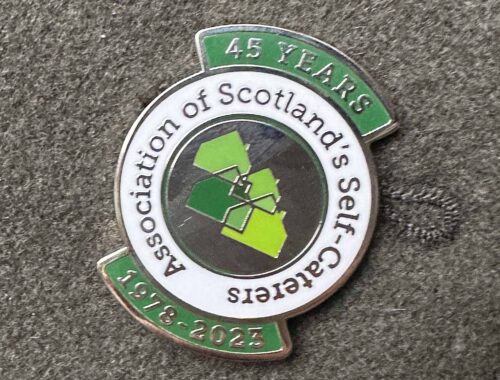 The ASSC 45th birthday pin badge