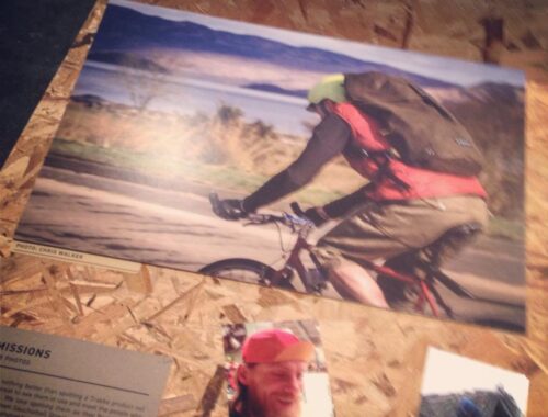 A picture of Ali Campbell in 2014, preparing for a single speed ride from Glasgow to Bristol; taken on a training ride from Glasgow to Arrochar.